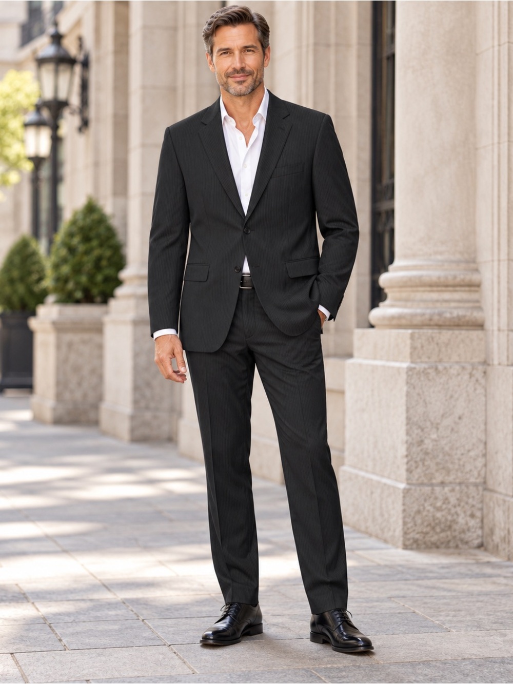 Portofino Extra Fine Pinstripe Blazer Cocktail Attire Holiday Party Super Wool